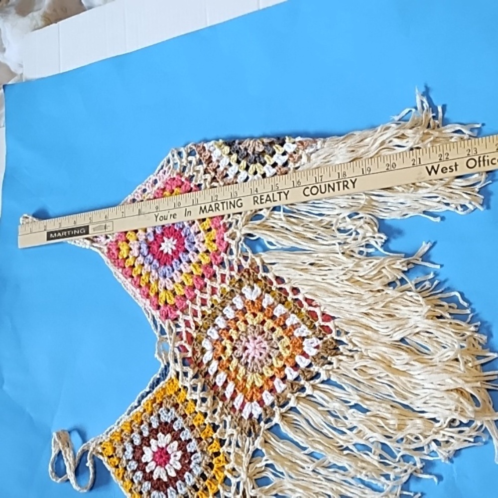 NWT Multicolor Boho Crochet Fringe Top - Picture 16 of 16